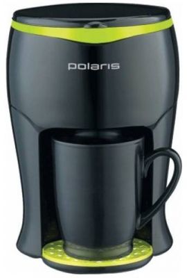Кофеварка Polaris PCM 0109 (PCM 0109 ЧЕРНЫЙ/ЛАЙМ) Изображение №1